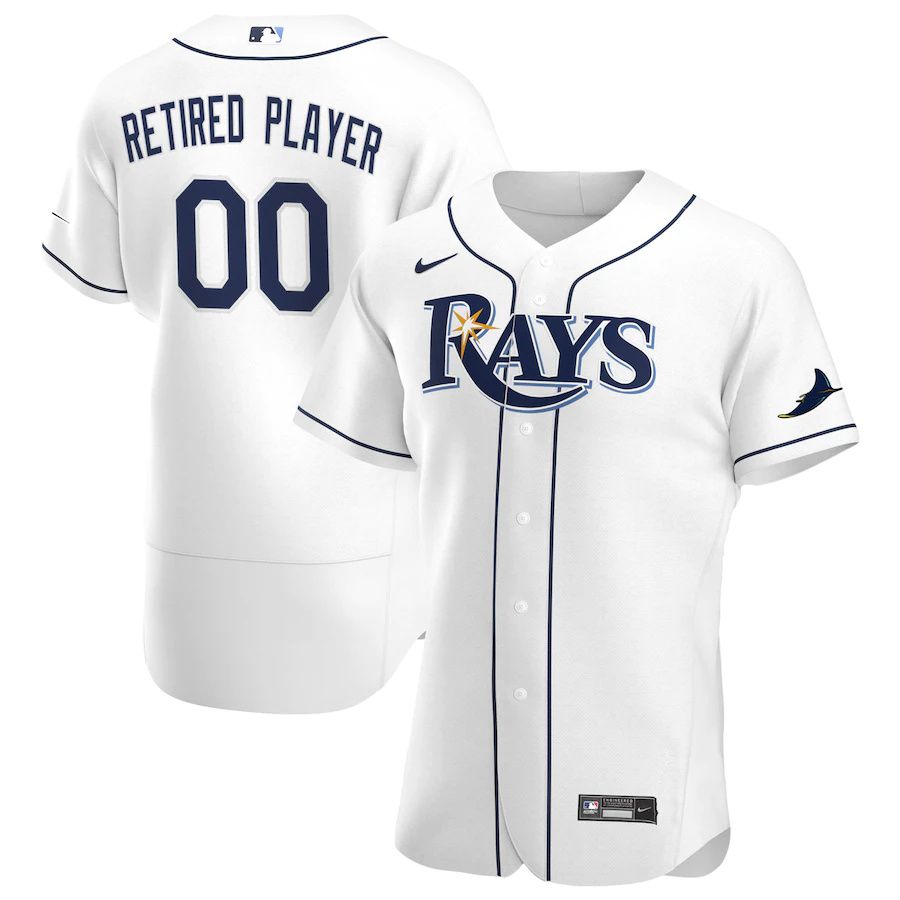 Mens Tampa Bay Rays Nike White Home Pick-A-Player Retired Roster Authentic MLB Jerseys->customized mlb jersey->Custom Jersey